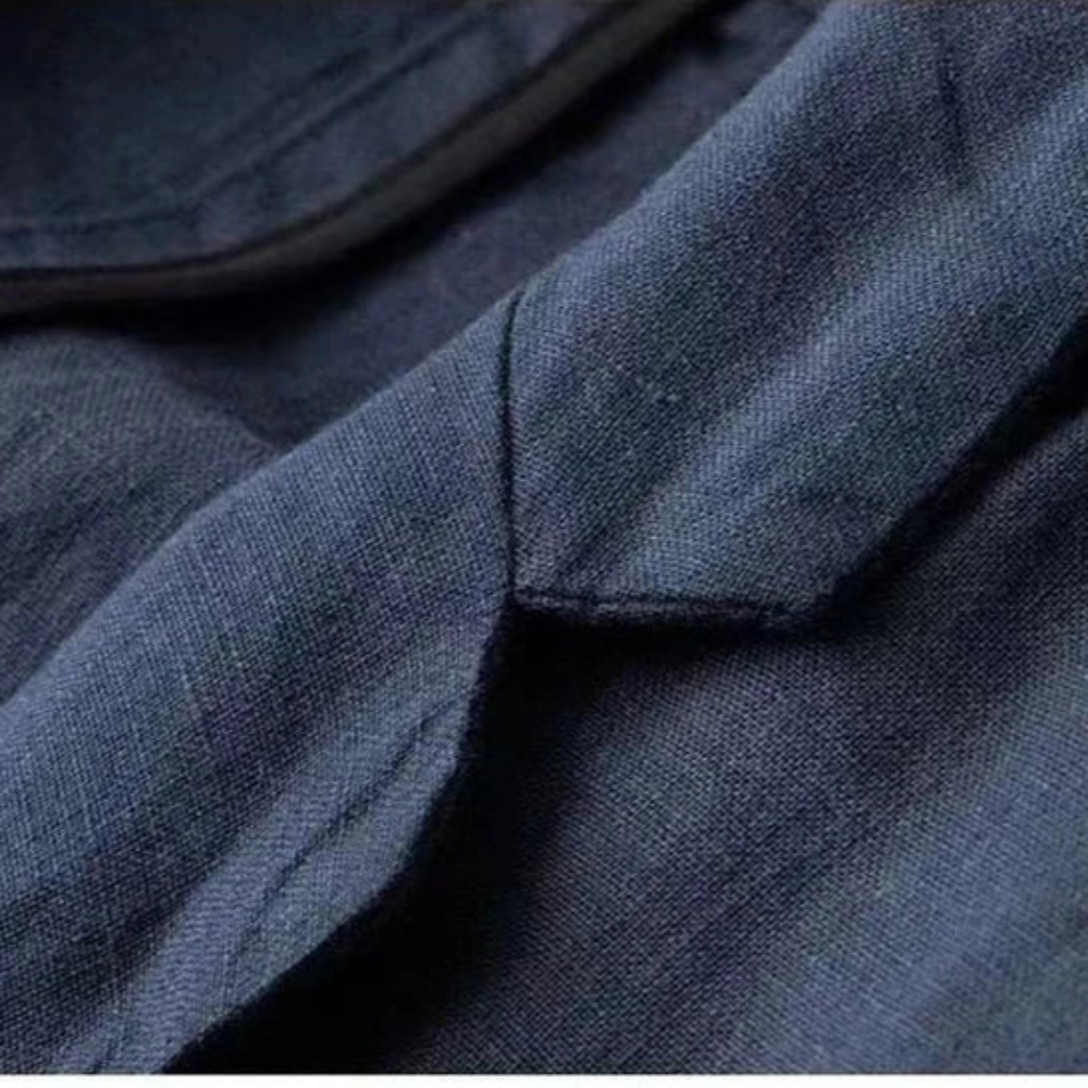 Herrkostym i elegant linne – Tvådelat set med kavaj och byxor