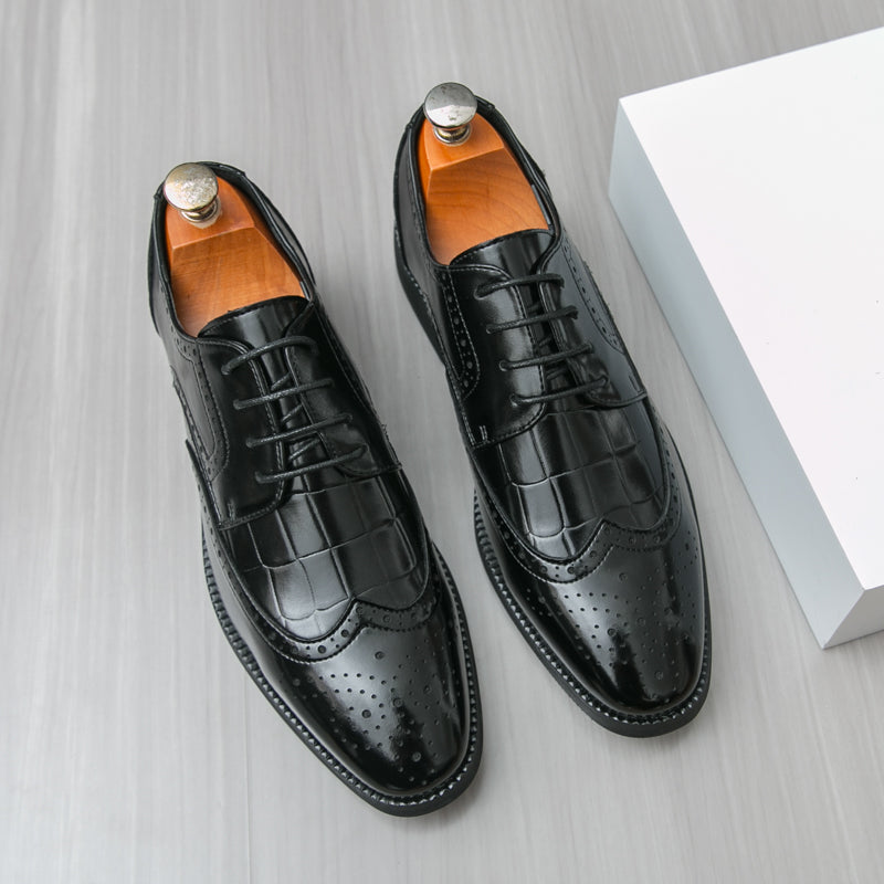 Calvino design Leather Men Dress Shoes Chique