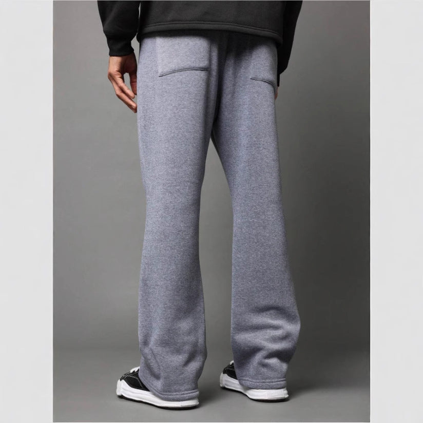 Men’s Sweatpants – Cotton Fleece – Flared Fit – Relaxed Cut – Drawstring Waist