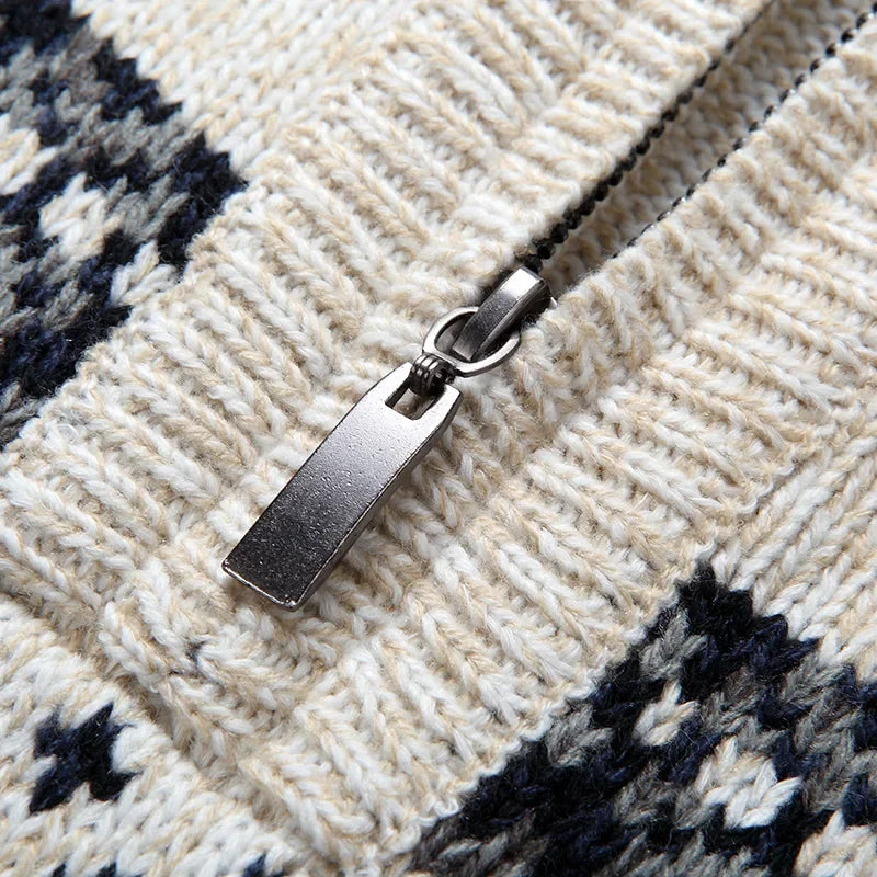 Men’s Half-Zip Reindeer Sweater