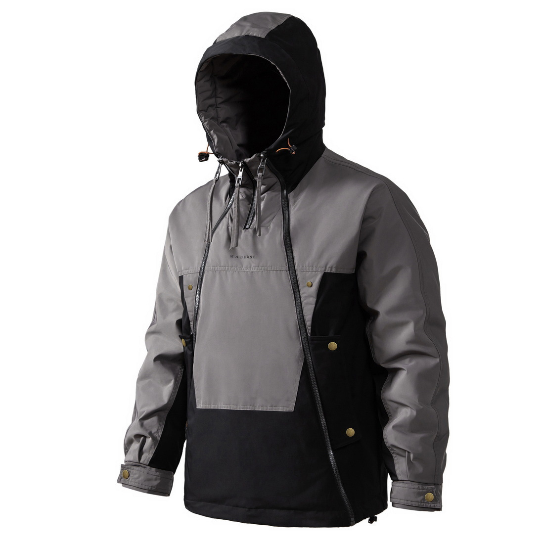 Men’s Winter Zip-Up Jacket with Removable Hood – Warm Padded Coat for Cold Weather