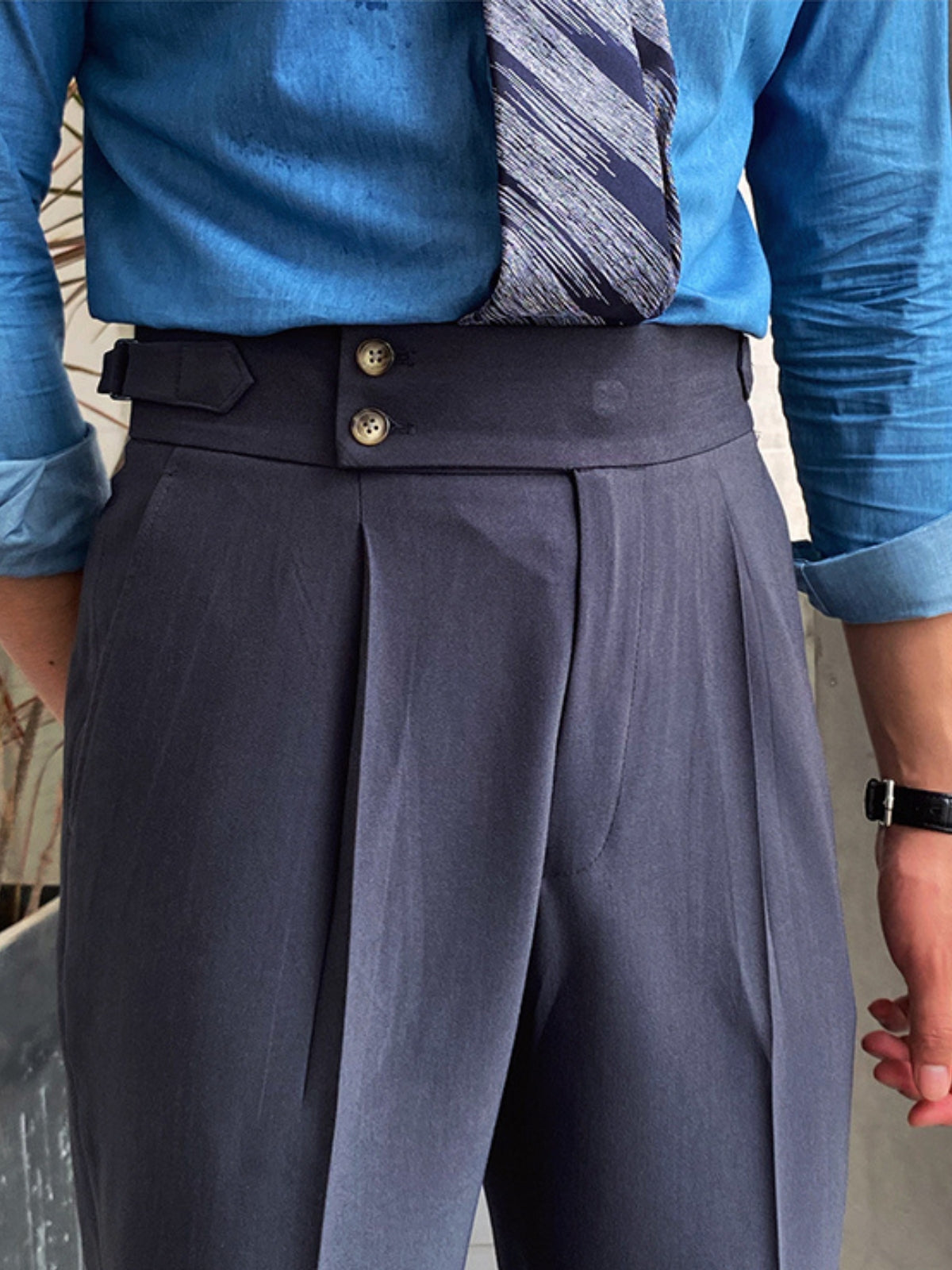 Old Money Herr Gurkha-byxor Tidlös Skräddarsy och Förfinad Bekvämlighet