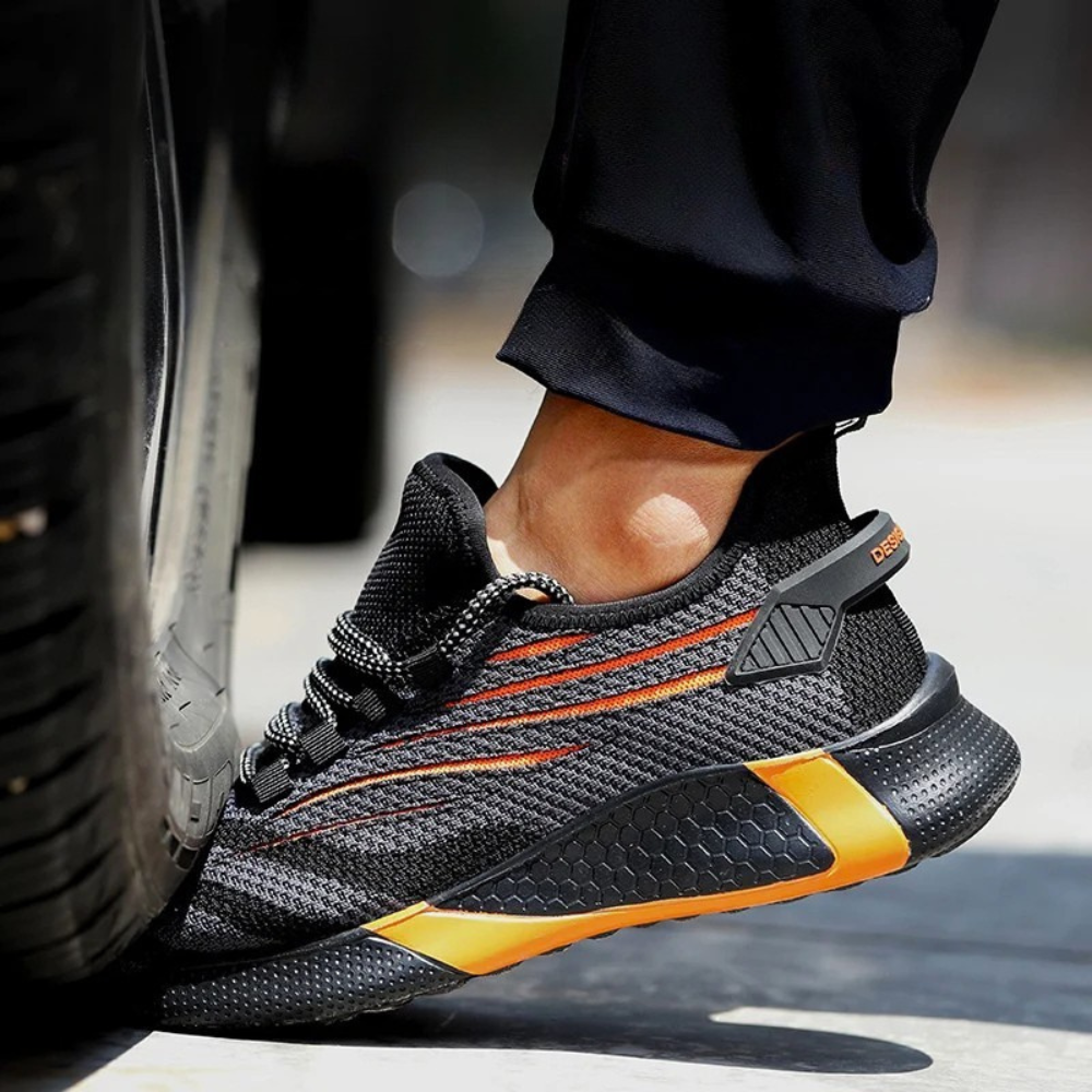 Men’s Lampweight Safety Shoes – Sporty Steel Toe Work Sneakers
