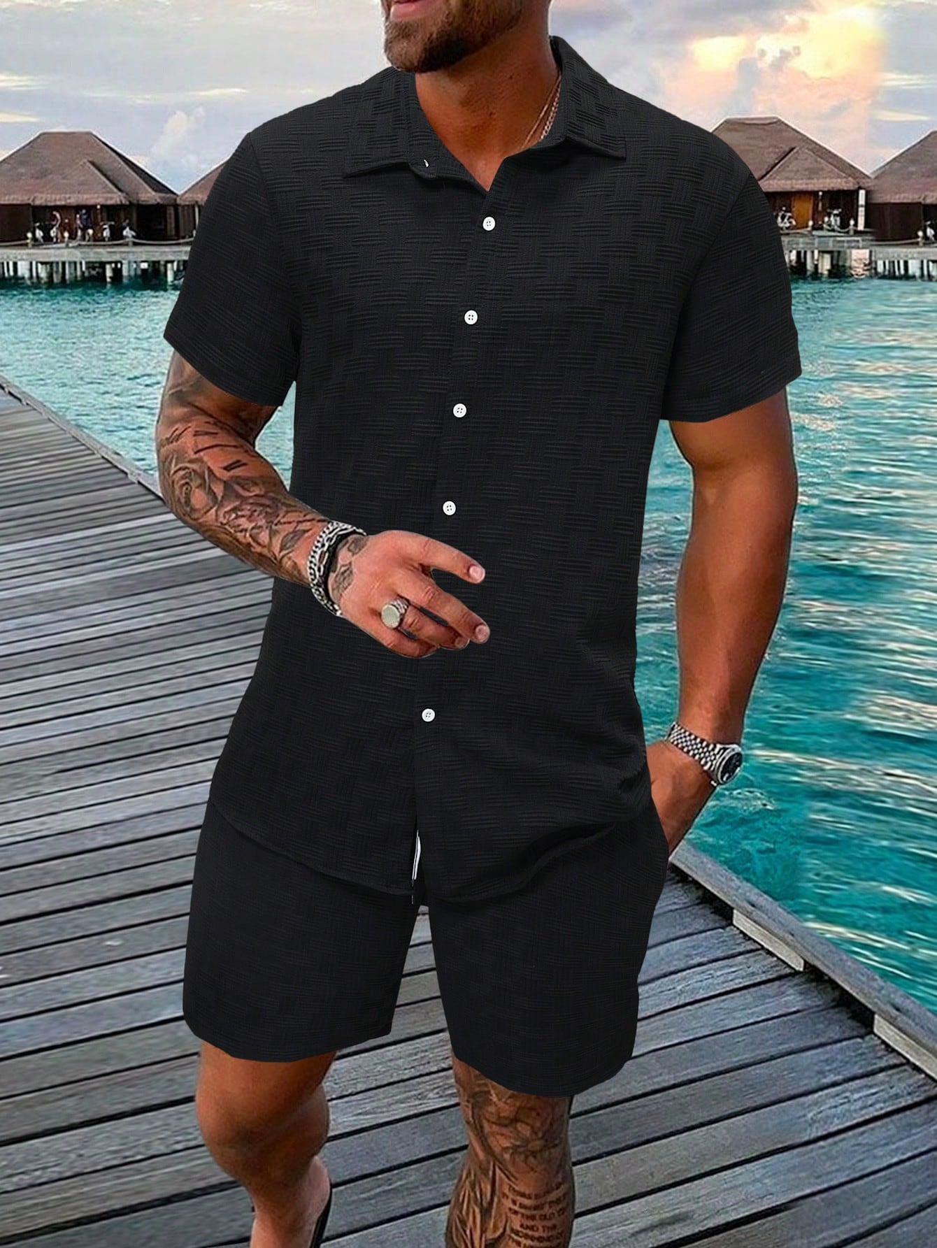 Vero – Men's Summer Set with Shirt and Shorts | Lampweight 2-Piece Outfit