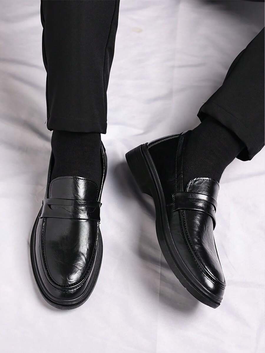 Herrskor mjuka att dra på – Retro vardagsskor halkfria loafers | Stilfulla skor för varje dag