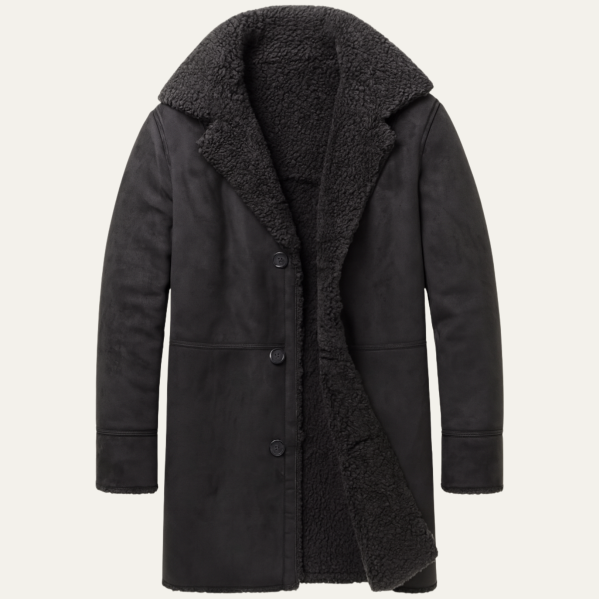The Aspen Shearling Coat – Men’s Classic Winter Overcoat