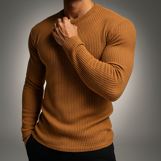 Hefner Rib-Knit Men Sweater