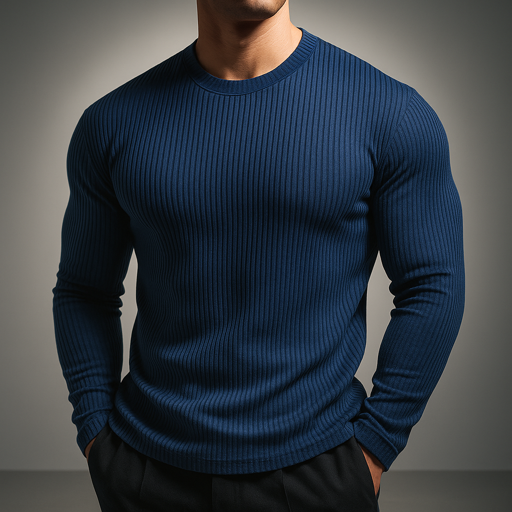 Hefner Rib-Knit Men Sweater