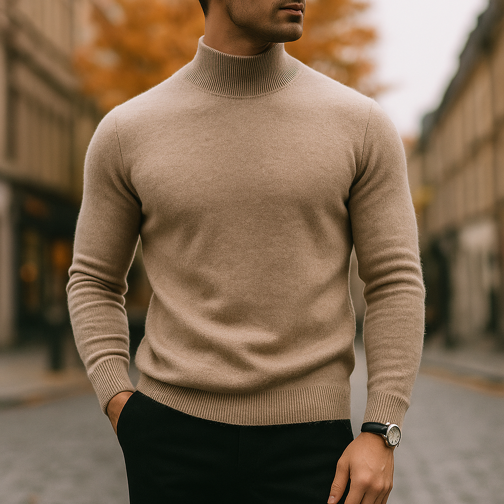 Merino Wool Turtleneck Sweater – Men’s Luxury Soft Knit | Warm