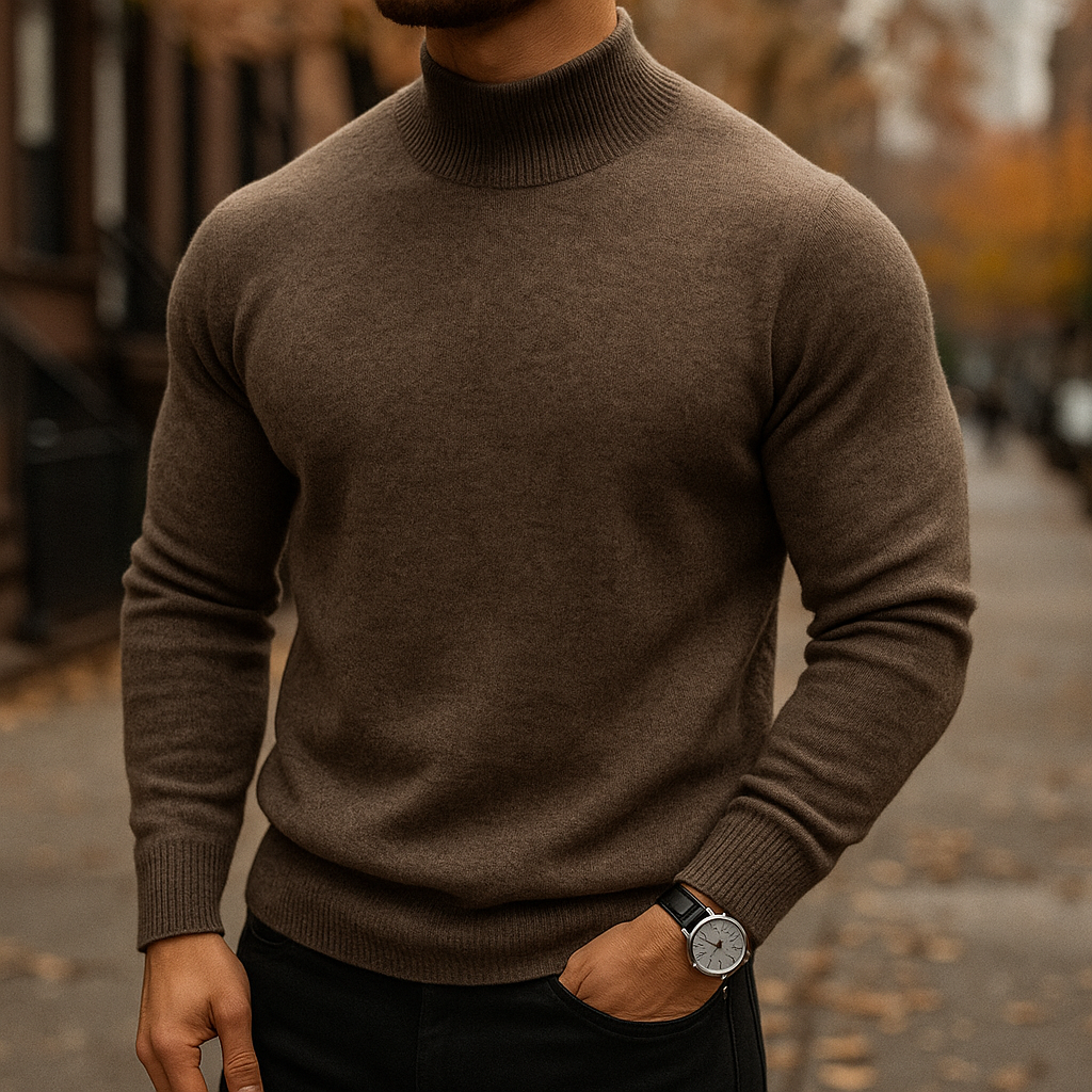 Merino Wool Turtleneck Sweater – Men’s Luxury Soft Knit | Warm