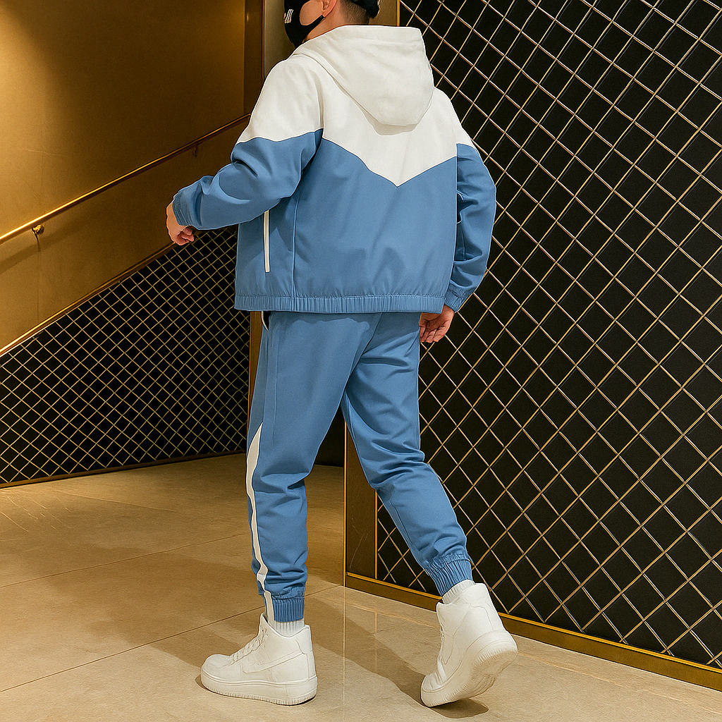 Vellaro Tvåfärgad Träningsdräkt – Modern Gatuplagg Bekvämlighet och Stil