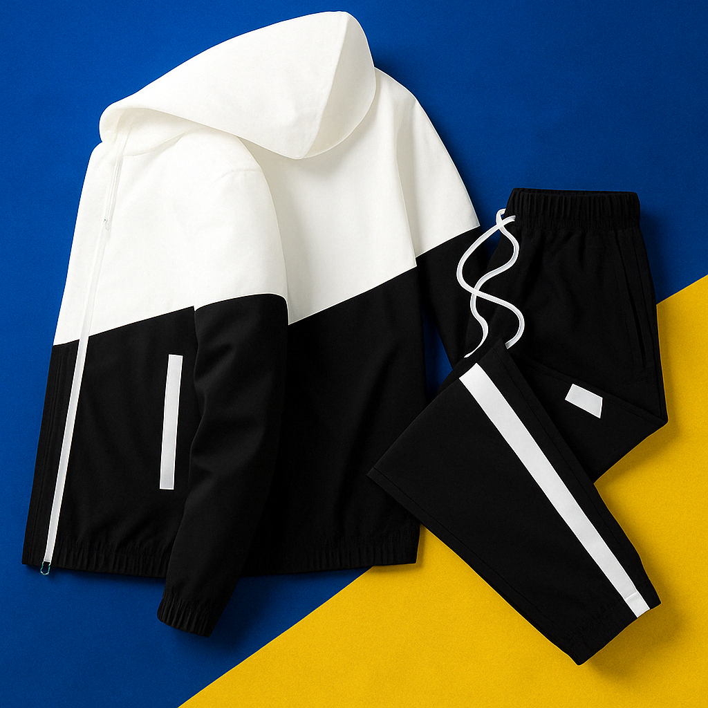 Vellaro Tvåfärgad Träningsdräkt – Modern Gatuplagg Bekvämlighet och Stil