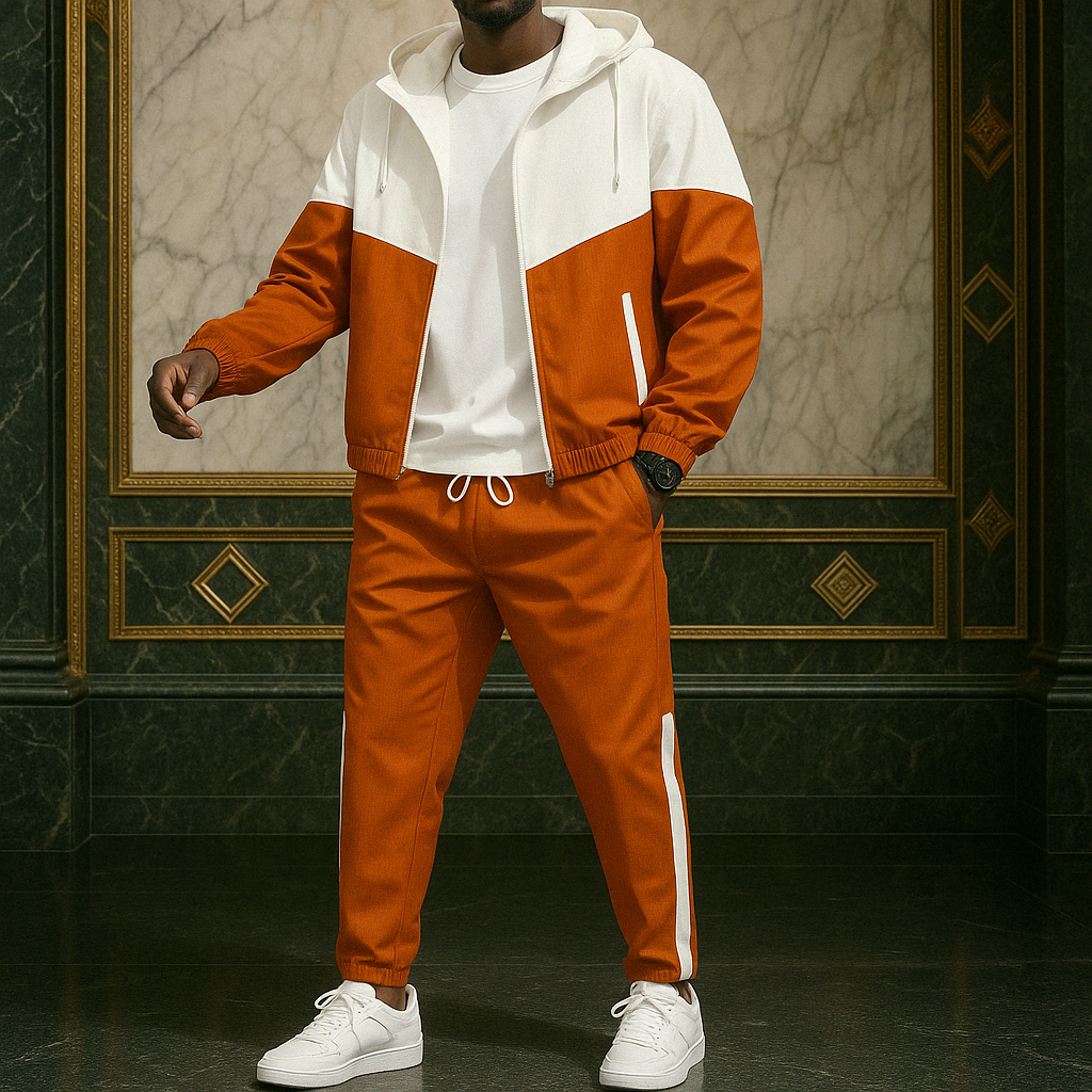 Vellaro Tvåfärgad Träningsdräkt – Modern Gatuplagg Bekvämlighet och Stil