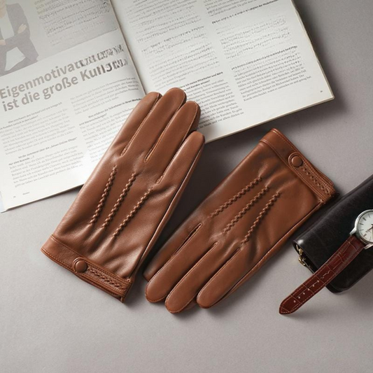 Men's Black Leather Gloves | Stylish
