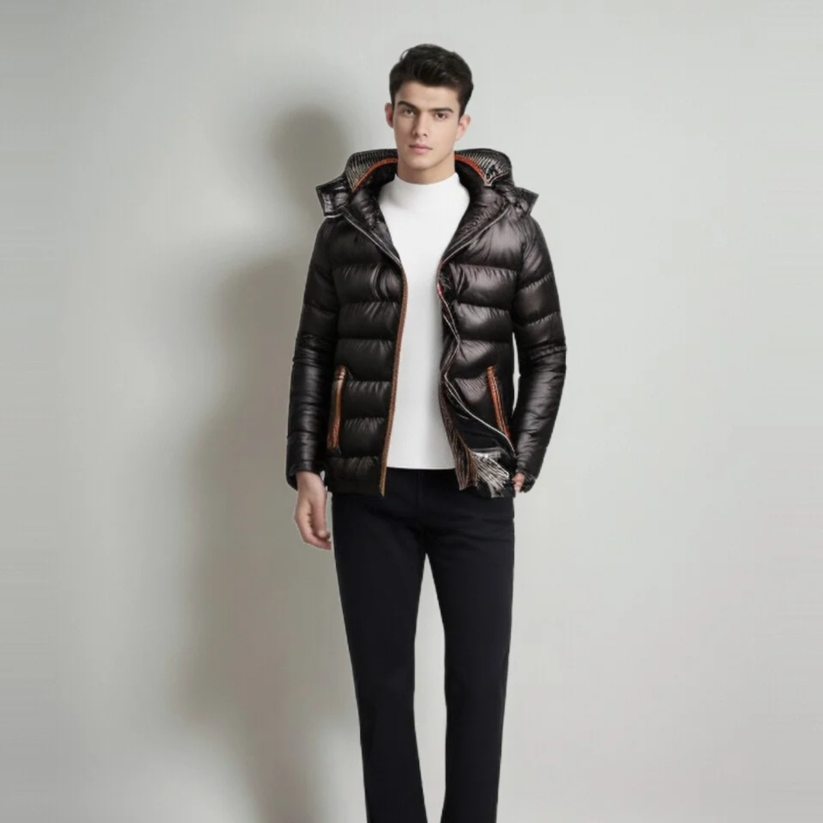 San Casciano Herrjacka med Huva och Vaddering – Svart