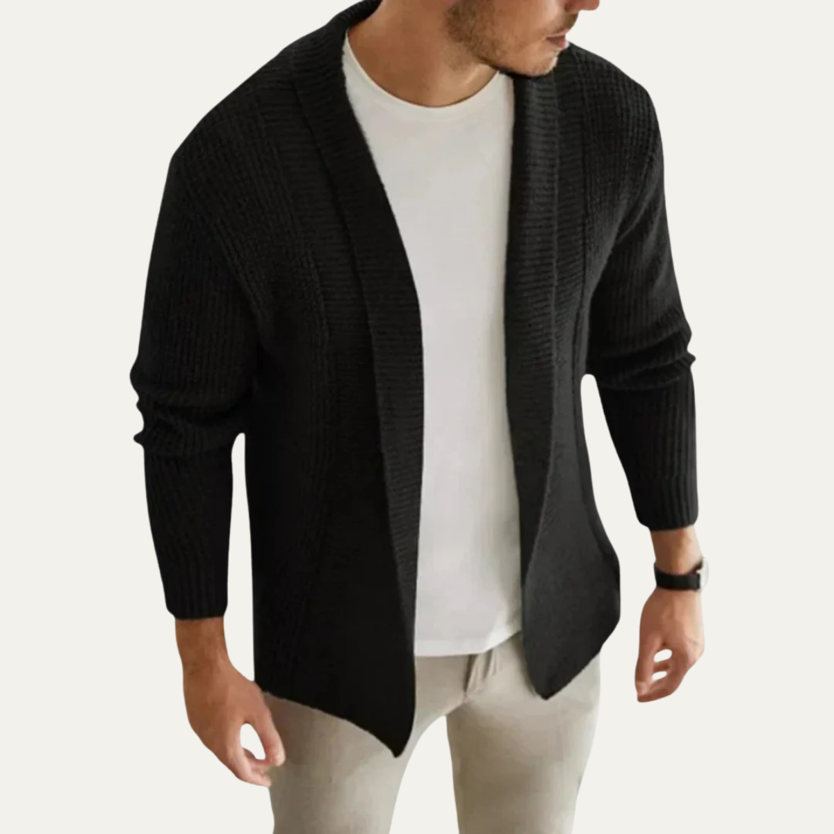 The Sherborne Men's Knitted Open Front Lampweight Cardigan