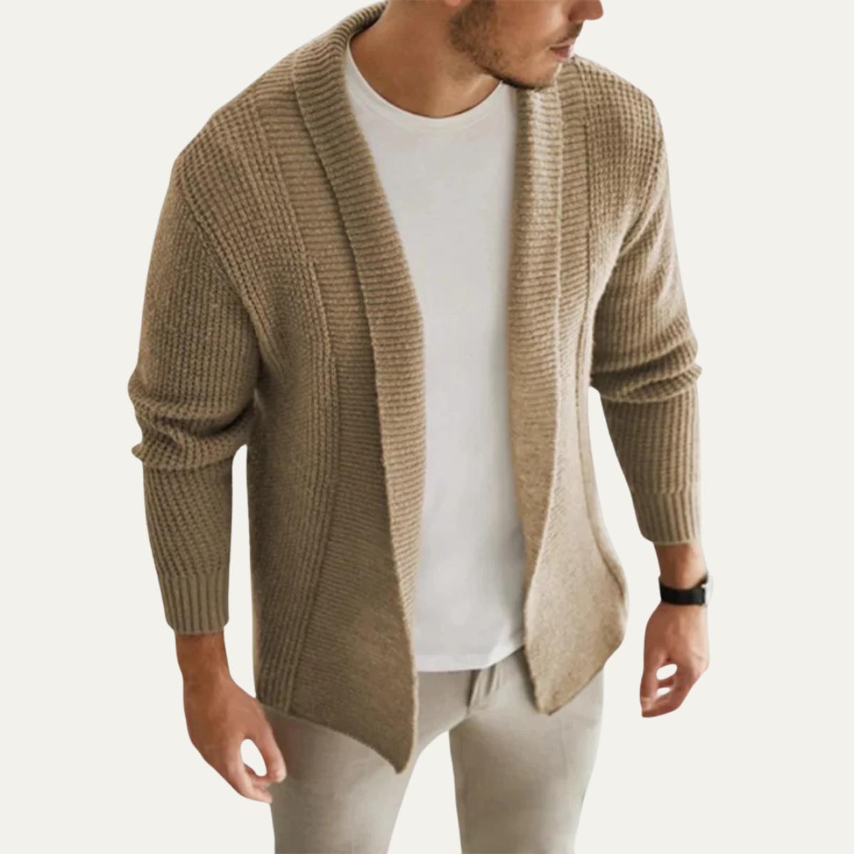 The Sherborne Men's Knitted Open Front Lampweight Cardigan