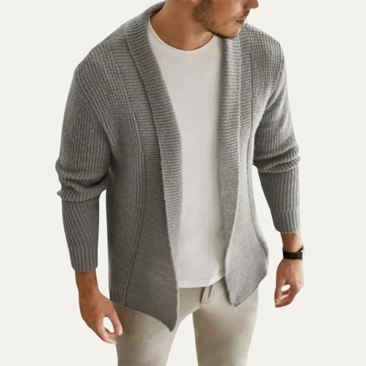 The Sherborne Men's Knitted Open Front Lampweight Cardigan