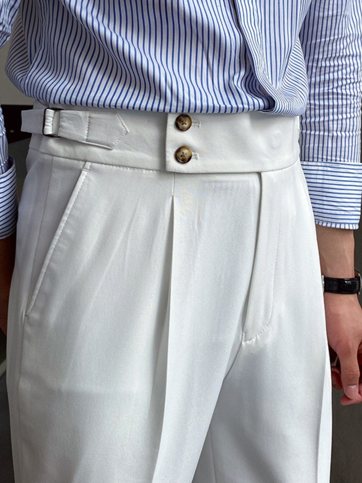 Old Money Herr Gurkha-byxor Tidlös Skräddarsy och Förfinad Bekvämlighet