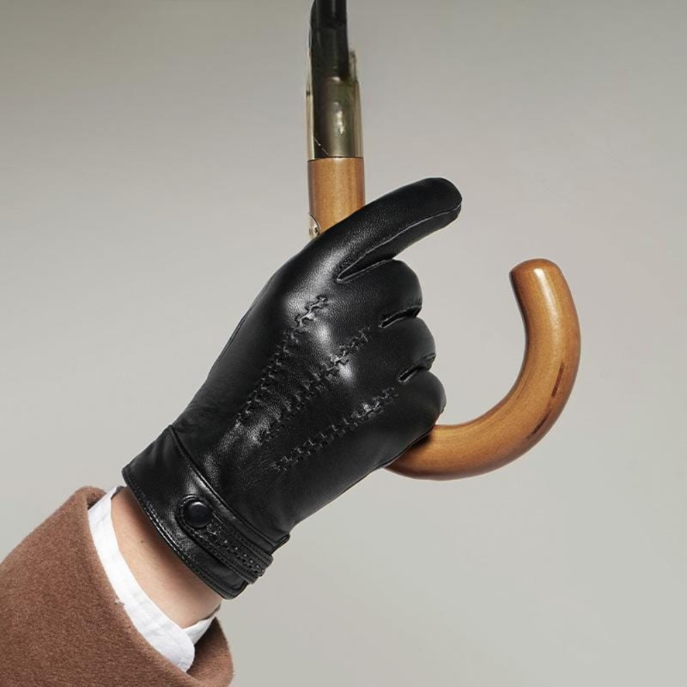 Men's Black Leather Gloves | Stylish