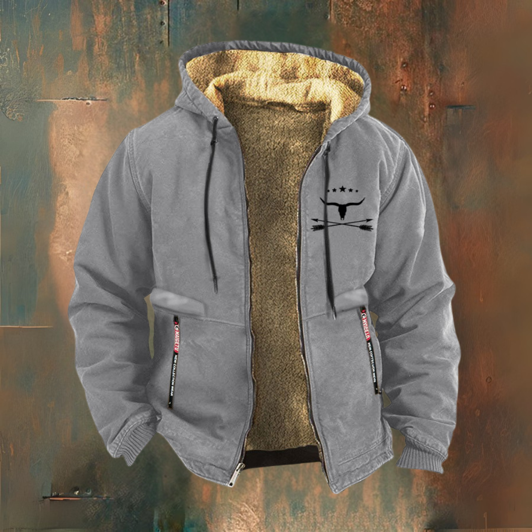 Men’s Hooded Sherpa-Lined Jacket – Warm Winter Outerwear | Soft Insulated Comfort