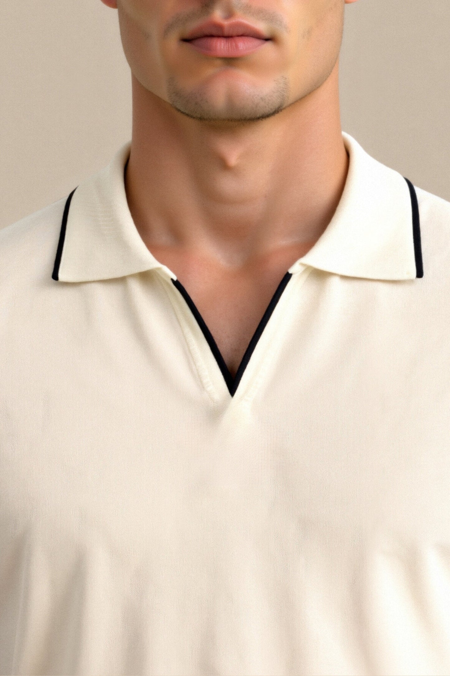 Gammaldags Kontrast Smal Passform Elegant Sommar Ärmellös Pikétröja