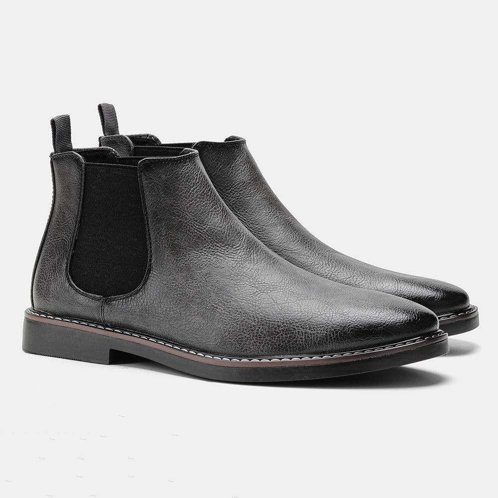 Tom Hollinger Men’s Chelsea Boots – Elegant Leather Slip-On Ankle Boots
