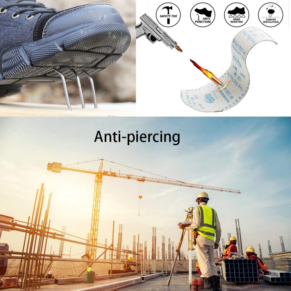 Herrars stålhättade militärskyddsstövlar – hållbara arbets- och taktiska skor | halkskyddsskydd