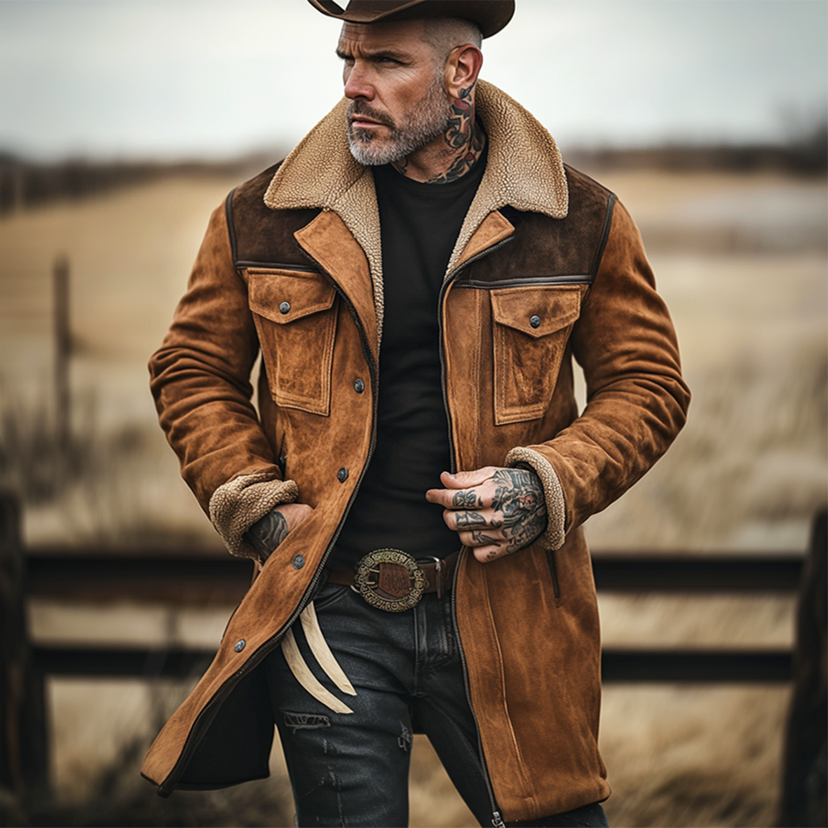 Vintage Exterior Coat – Men’s Multi-Pocket Field Jacket | Rugged Heritage Style