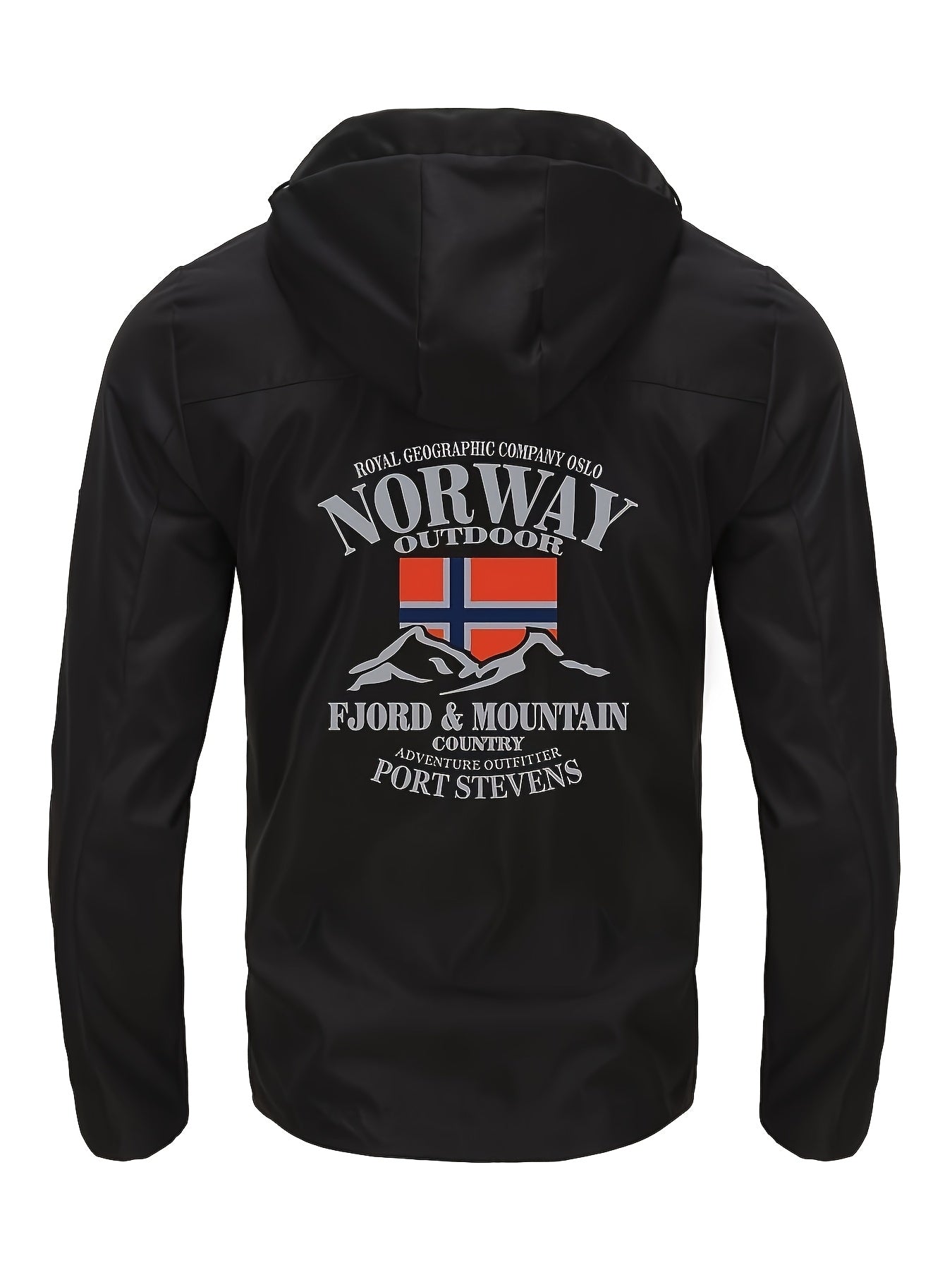 Men’s Norway Flag Hooded Jacket – Casual Spring & Autumn Outerwear