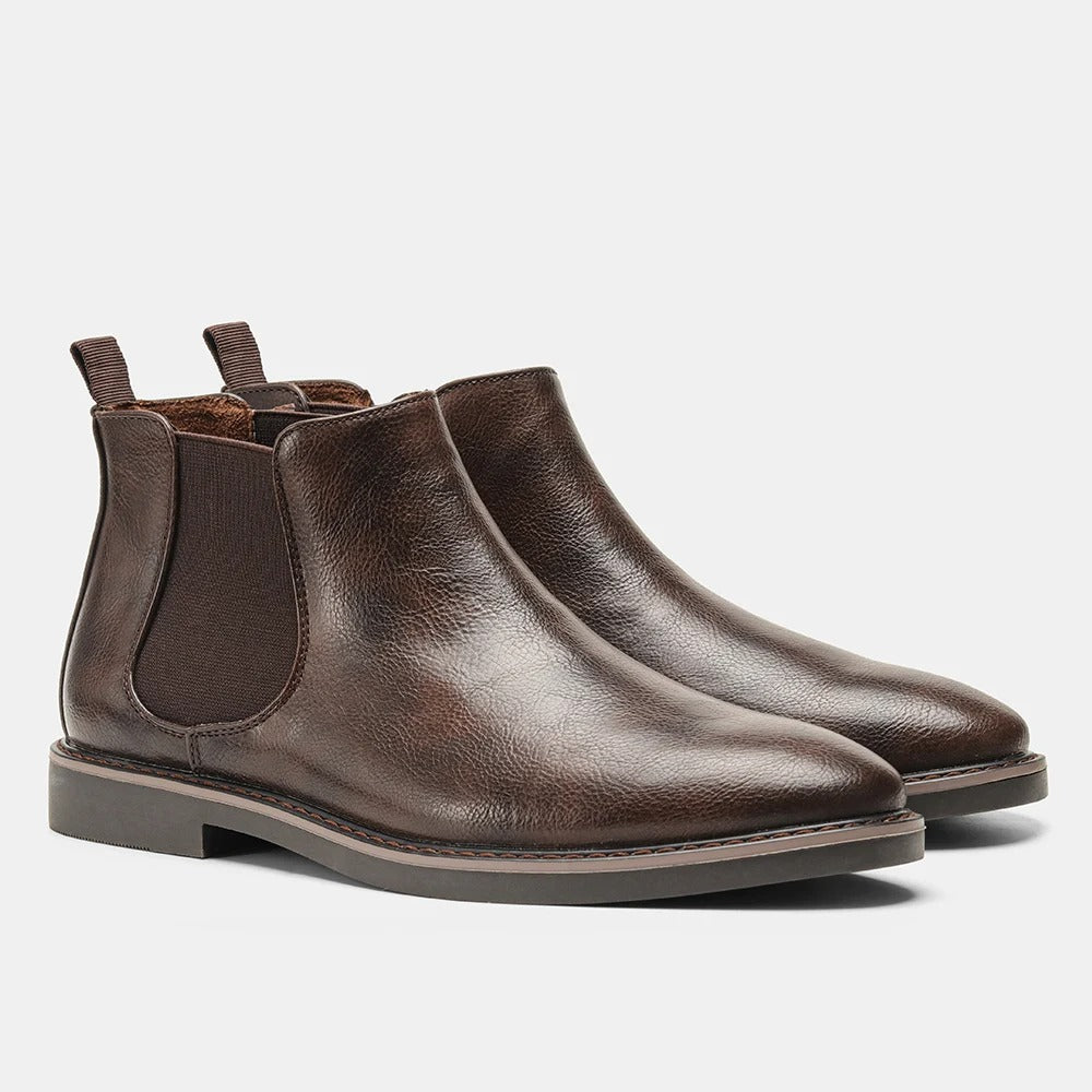 Tom Hollinger Men’s Chelsea Boots – Elegant Leather Slip-On Ankle Boots