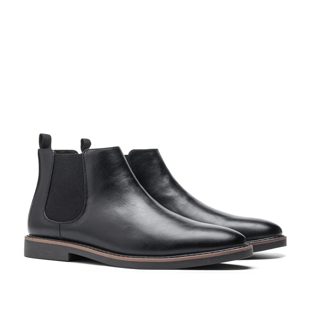 Tom Hollinger Men’s Chelsea Boots – Elegant Leather Slip-On Ankle Boots