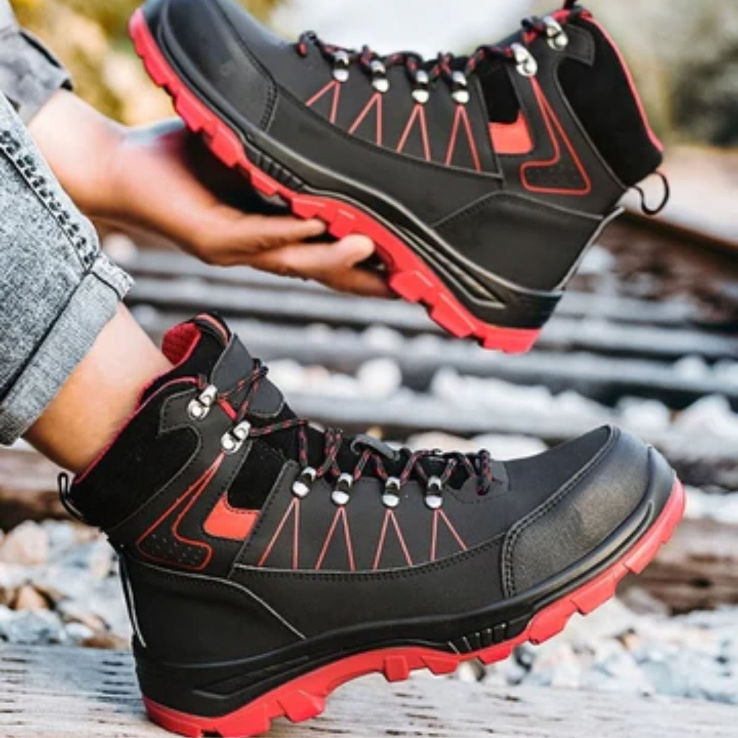 Tucson vattentäta skyddsstövlar – herrskyddsstövlar med ståltå och halksäker sula