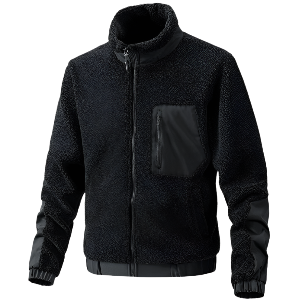 Men’s Exterior Fleece Zipper Jacket – Zip-Up