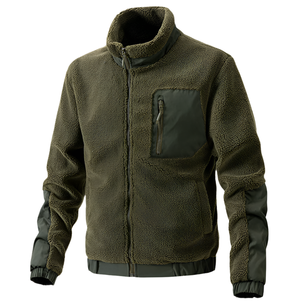 Men’s Exterior Fleece Zipper Jacket – Zip-Up