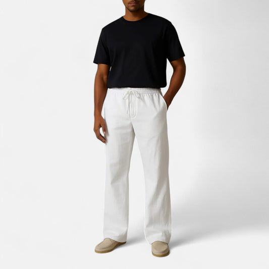 Solorfit | Linnebyxor med vida ben för män