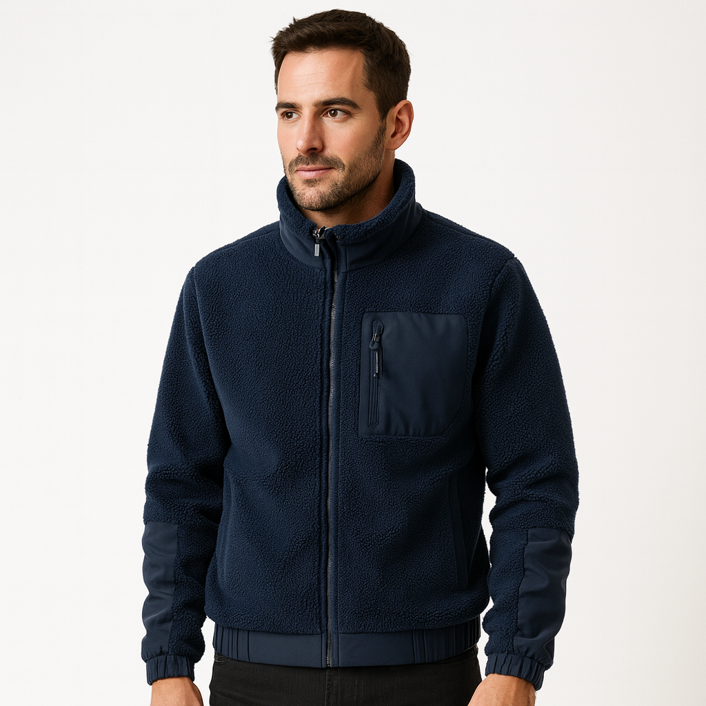 Men’s Exterior Fleece Zipper Jacket – Zip-Up