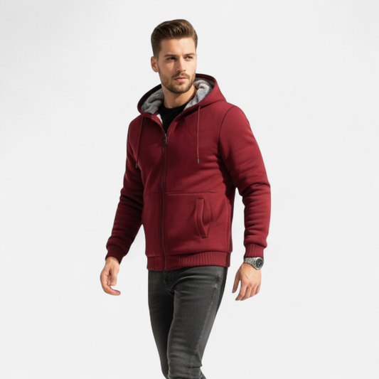 Men’s Ultra-Warm Sherpa Fleece Hoodie – Thick, Soft & Winter Ready