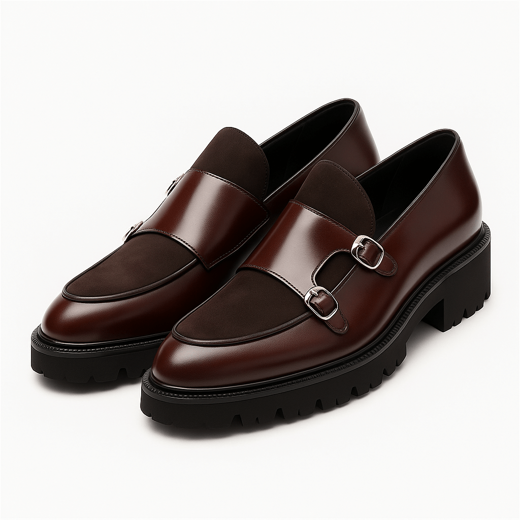 Giviny | Valemont Monk Strap Casual Leather Loafers