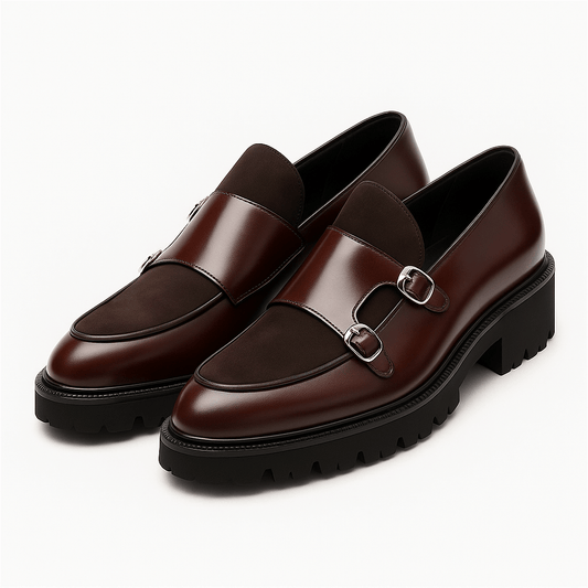 Giviny | Valemont Monk Strap Casual Leather Loafers