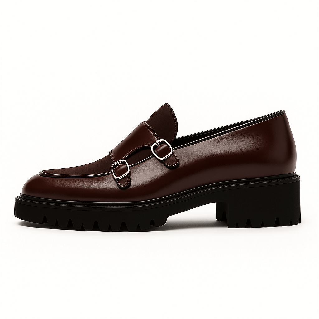 Giviny | Valemont Monk Strap Casual Leather Loafers
