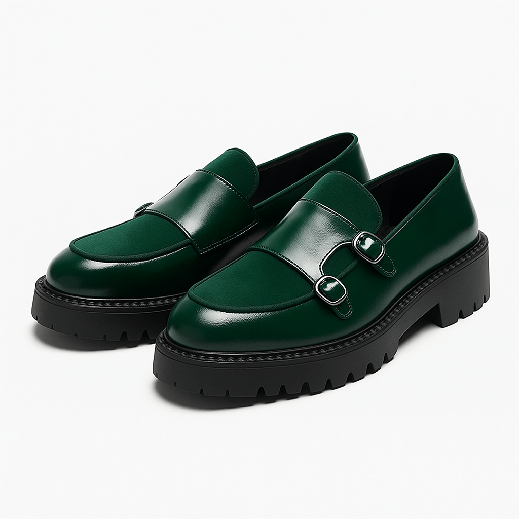 Giviny | Valemont Monk Strap Casual Leather Loafers