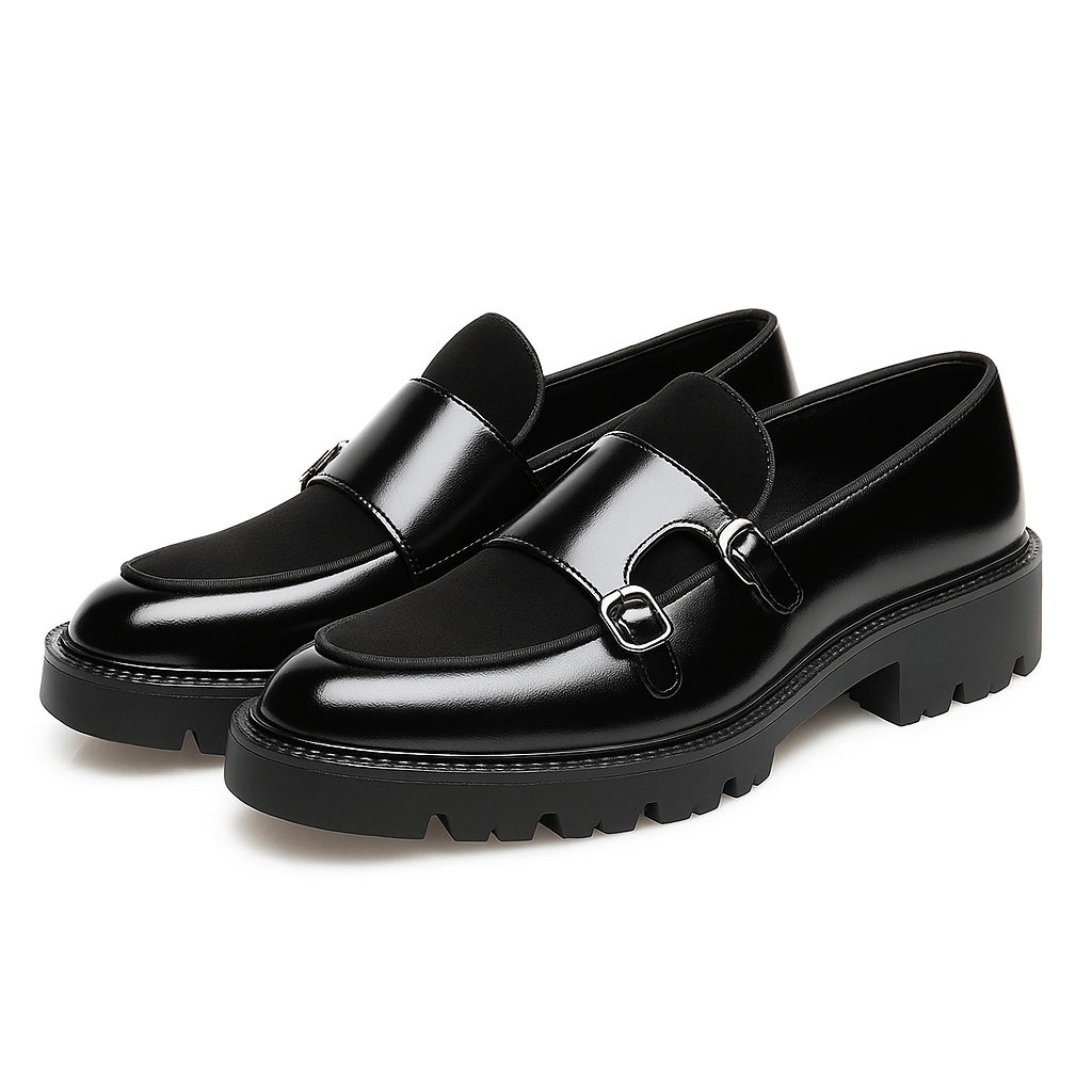 Giviny | Valemont Monk Strap Casual Leather Loafers