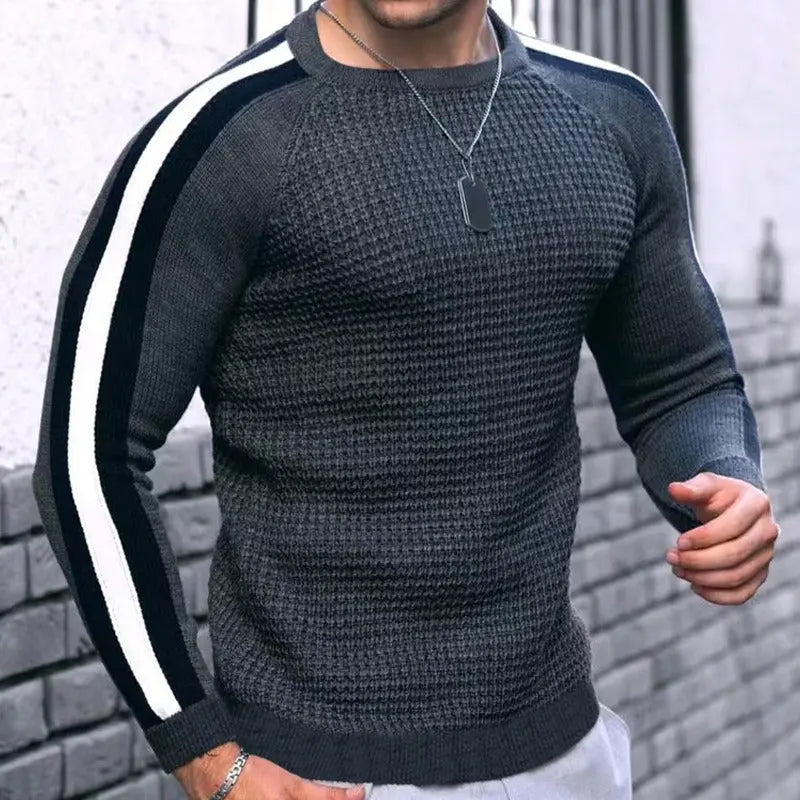 Solorfit Luxe Knit Stripe Men Sweater