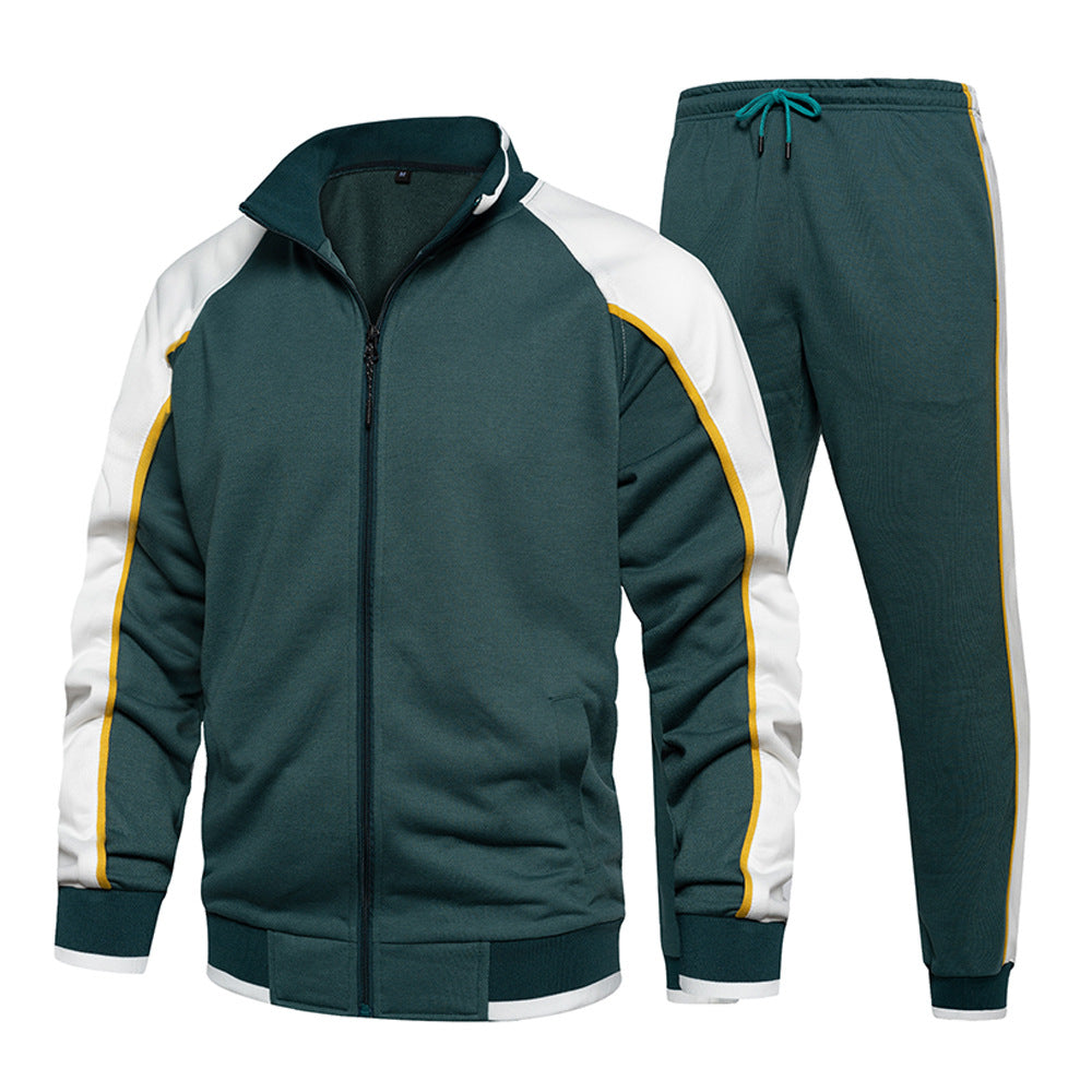 Men’s 2-Piece Tracksuit – Autumn Long Sleeve Sweatshirt & Jogger Set | Casual Sport Outfit