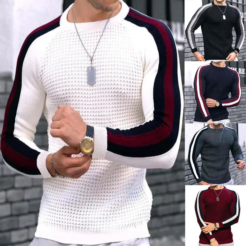 Solorfit Luxe Knit Stripe Men Sweater