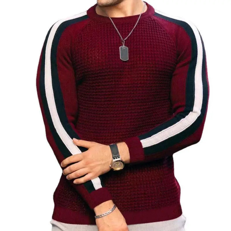 Solorfit Luxe Knit Stripe Men Sweater