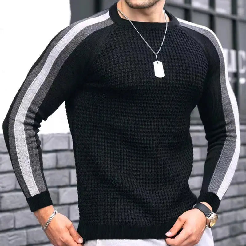 Solorfit Luxe Knit Stripe Men Sweater