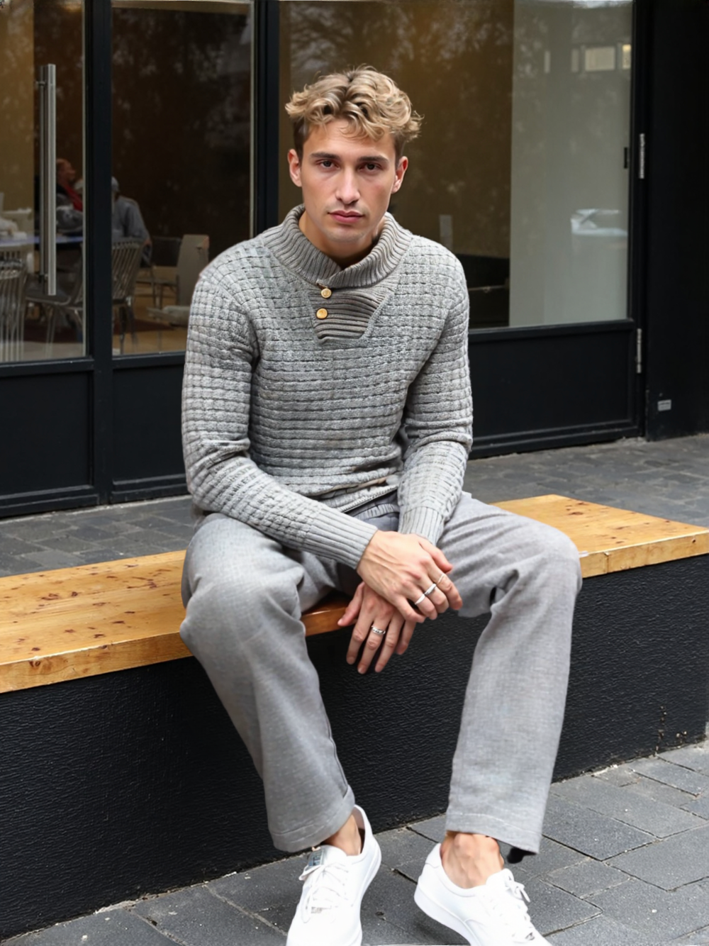 Finn | Stylish thermal knitted sweater for men