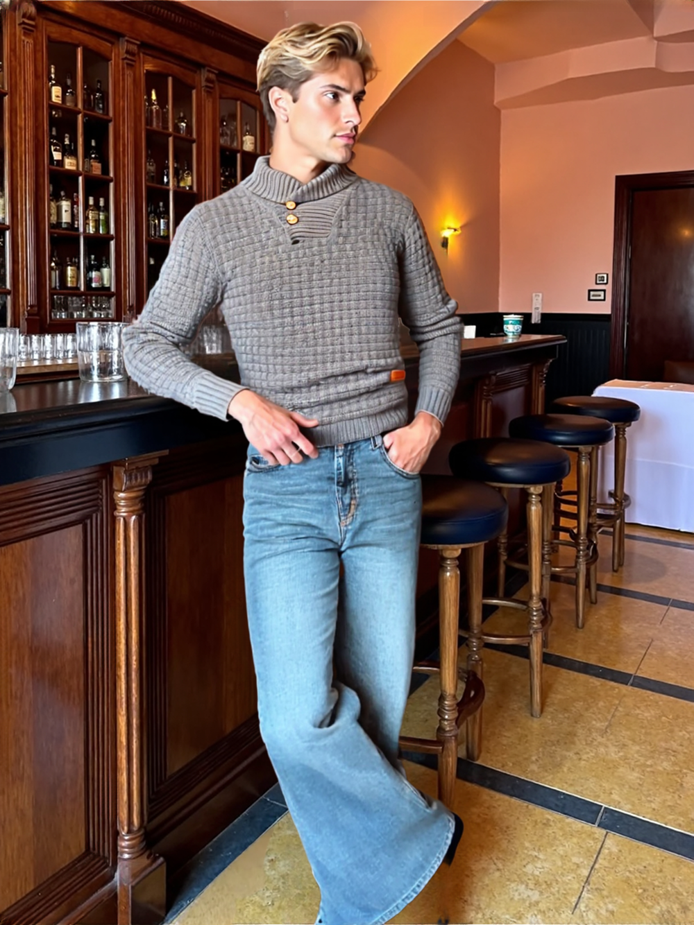 Finn | Stylish thermal knitted sweater for men